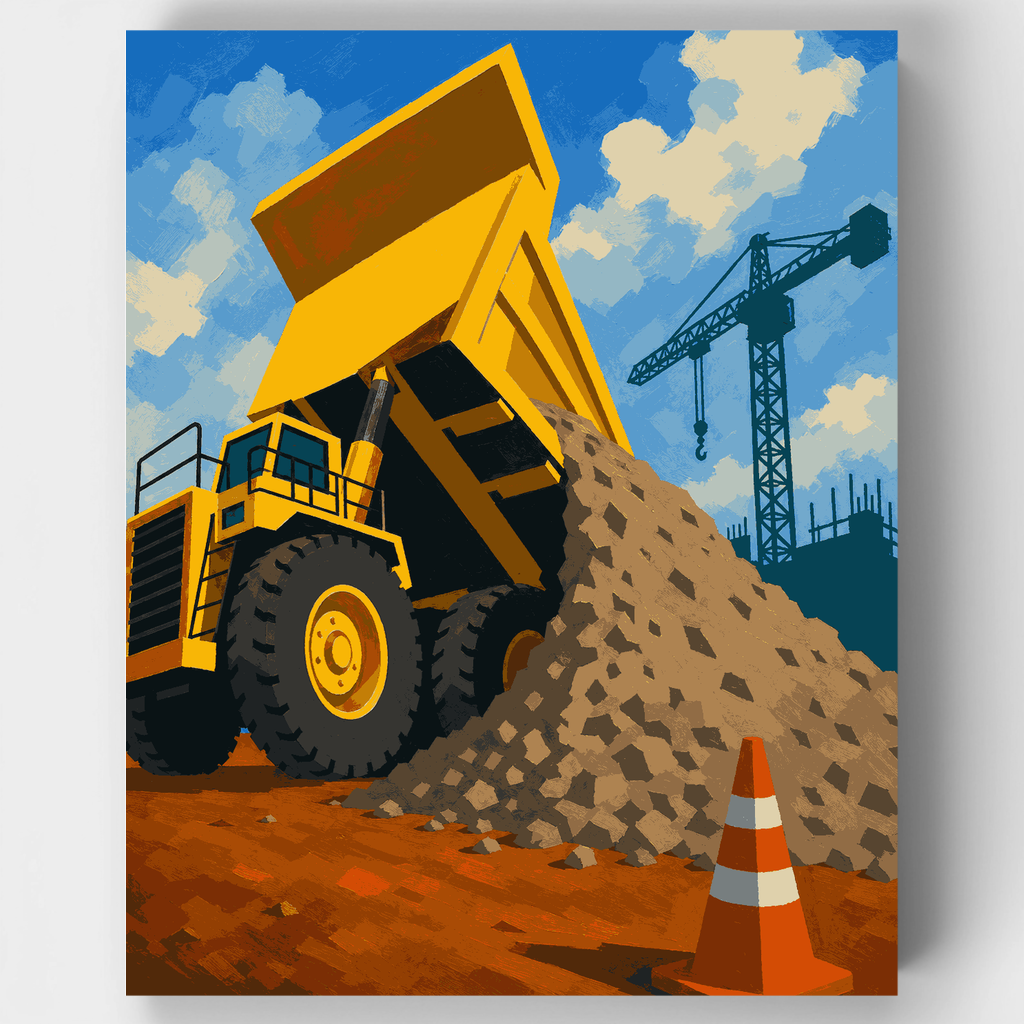 Kit de pintura por números - Camión de volteo — Estándar