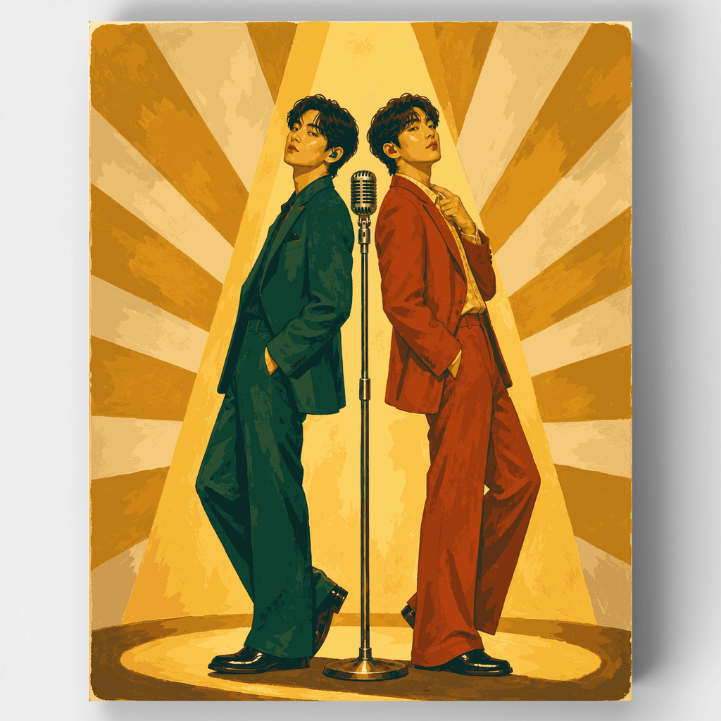 Duo bajo los focos - Kit de pintura por números — Estándar