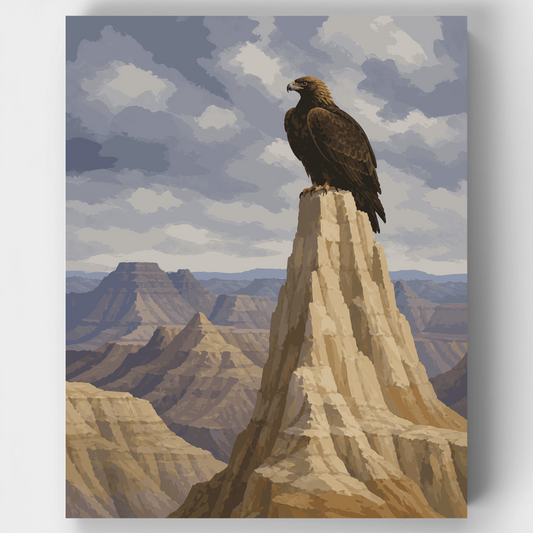 Eagle Over the Badlands - Paint by Numbers Kit