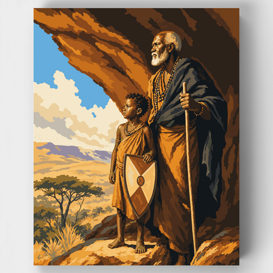 Elder and Child Watch - Paint by Numbers Kit