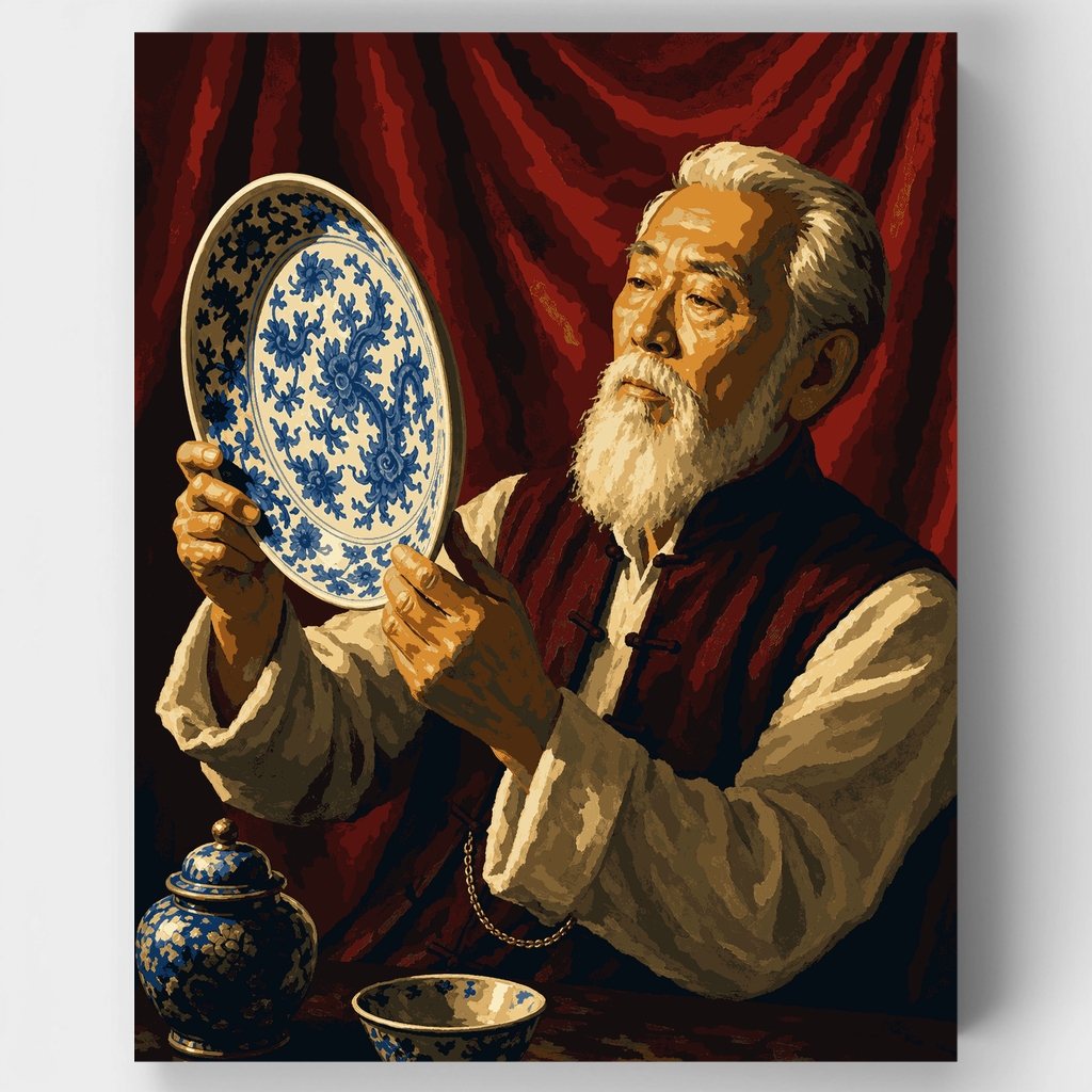 Saúco con porcelana - Kit de pintura por números — Estándar