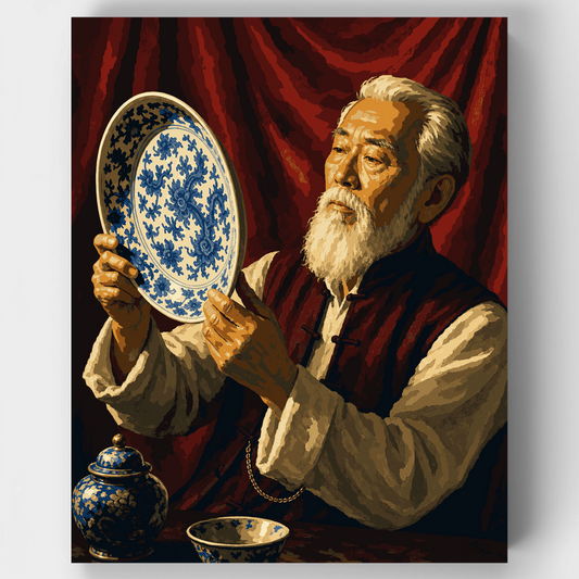 Elder With Porcelain - Paint by Numbers Kit