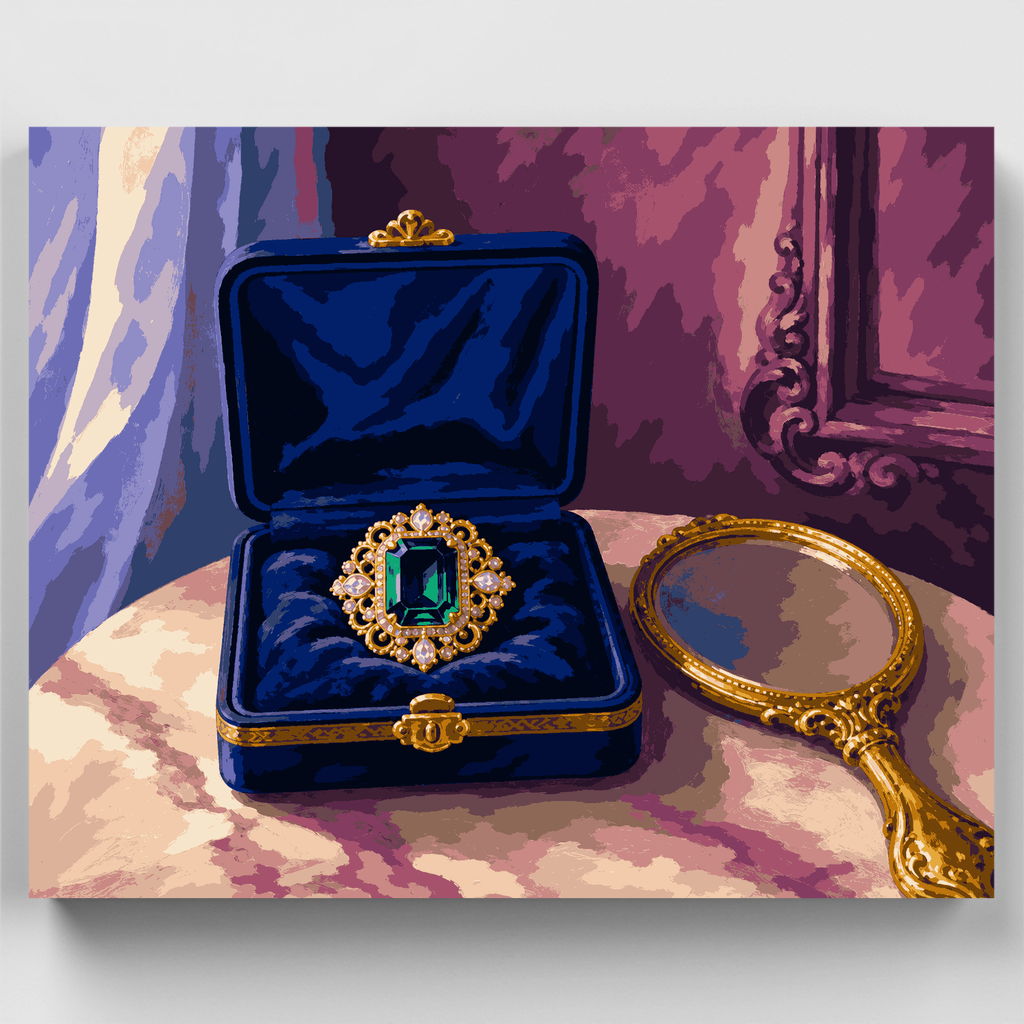 Emerald Brooch Box - Paint by Numbers Kit