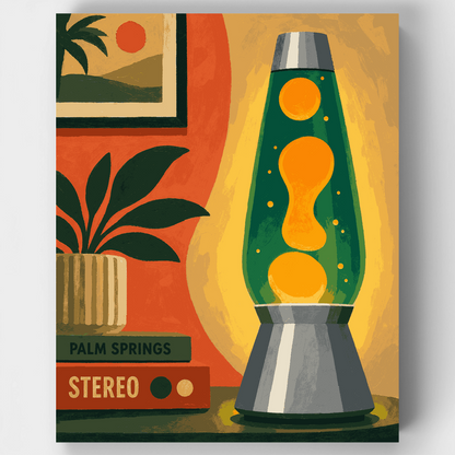 Emerald Lava Lamp Glow - Paint by Numbers Kit