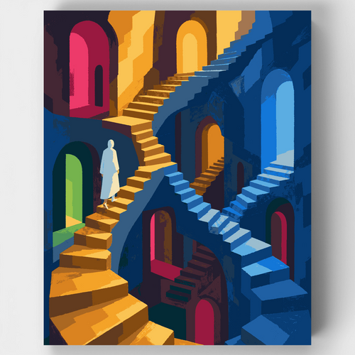 Endless Stairways - Paint by Numbers Kit