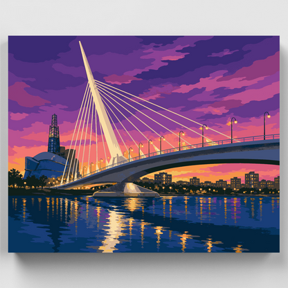 Esplanade Riel Twilight - Paint by Numbers Kit