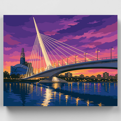 Esplanade Riel Twilight - Paint by Numbers Kit
