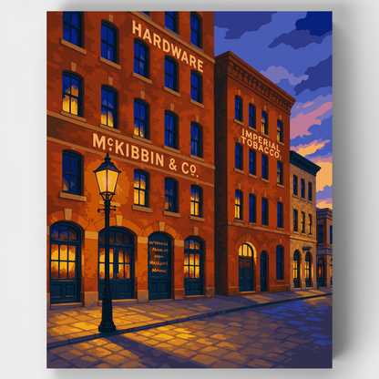 Exchange District Blue Hour - Paint by Numbers Kit