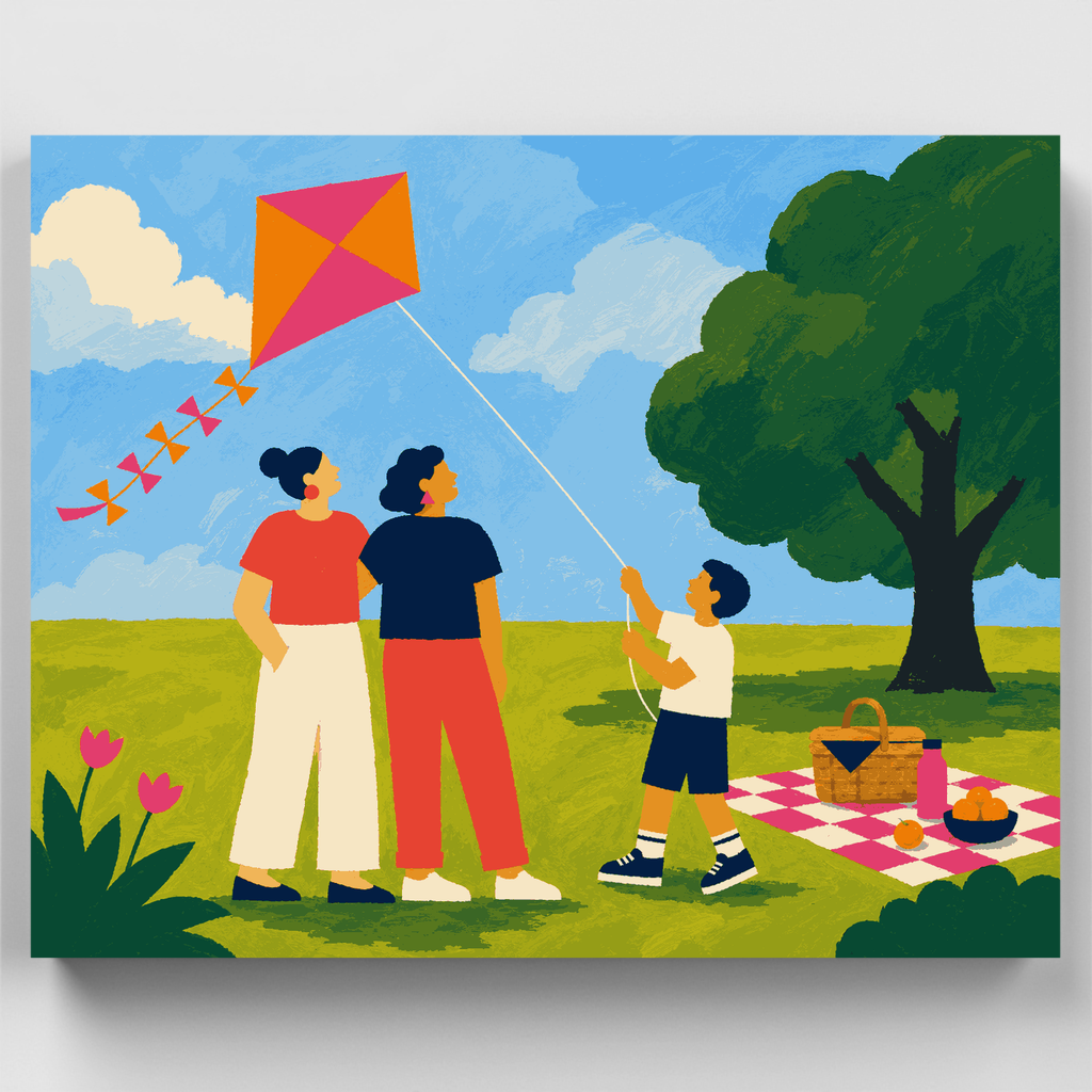 Family Kite Day - Paint by Numbers Kit