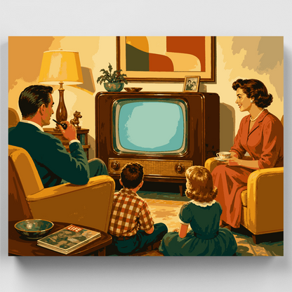 Family TV Night - Paint by Numbers Kit