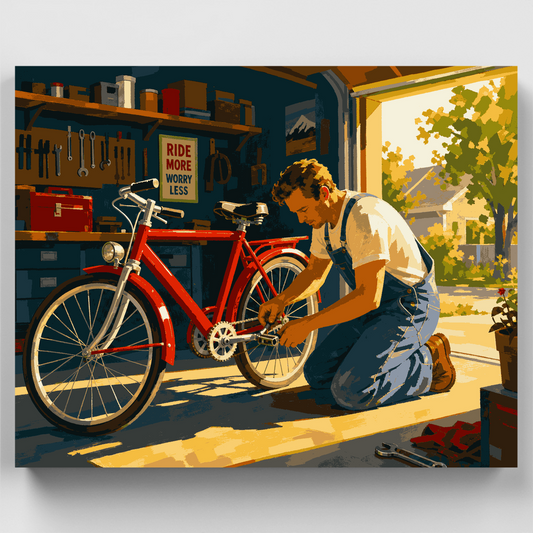 Father's Day Bike Workshop - Paint by Numbers Kit