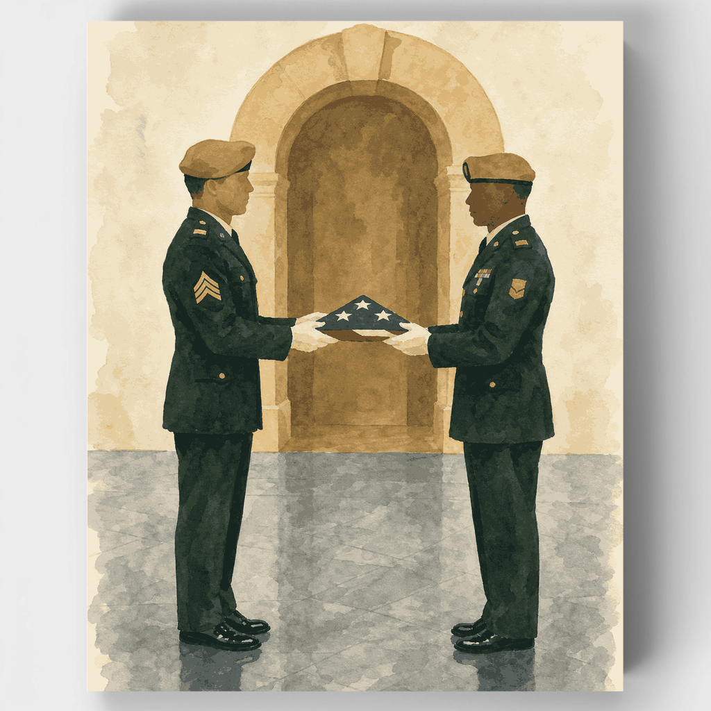 Ceremonia de traslado de bandera - Kit de pintura por números — Estándar
