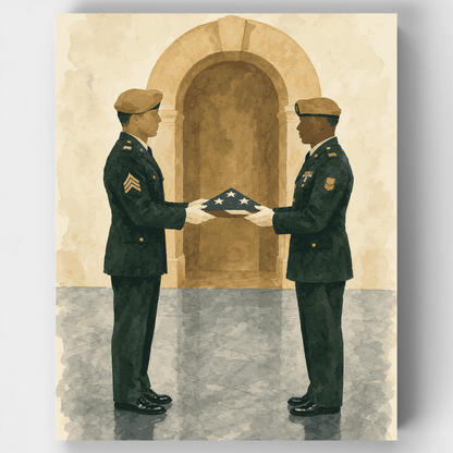Flag Transfer Ceremony - Paint by Numbers Kit