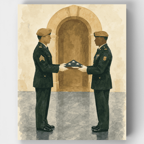 Flag Transfer Ceremony - Paint by Numbers Kit