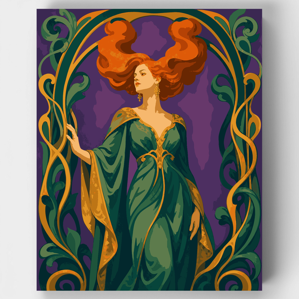 Flame-Haired Enchantress - Paint by Numbers Kit