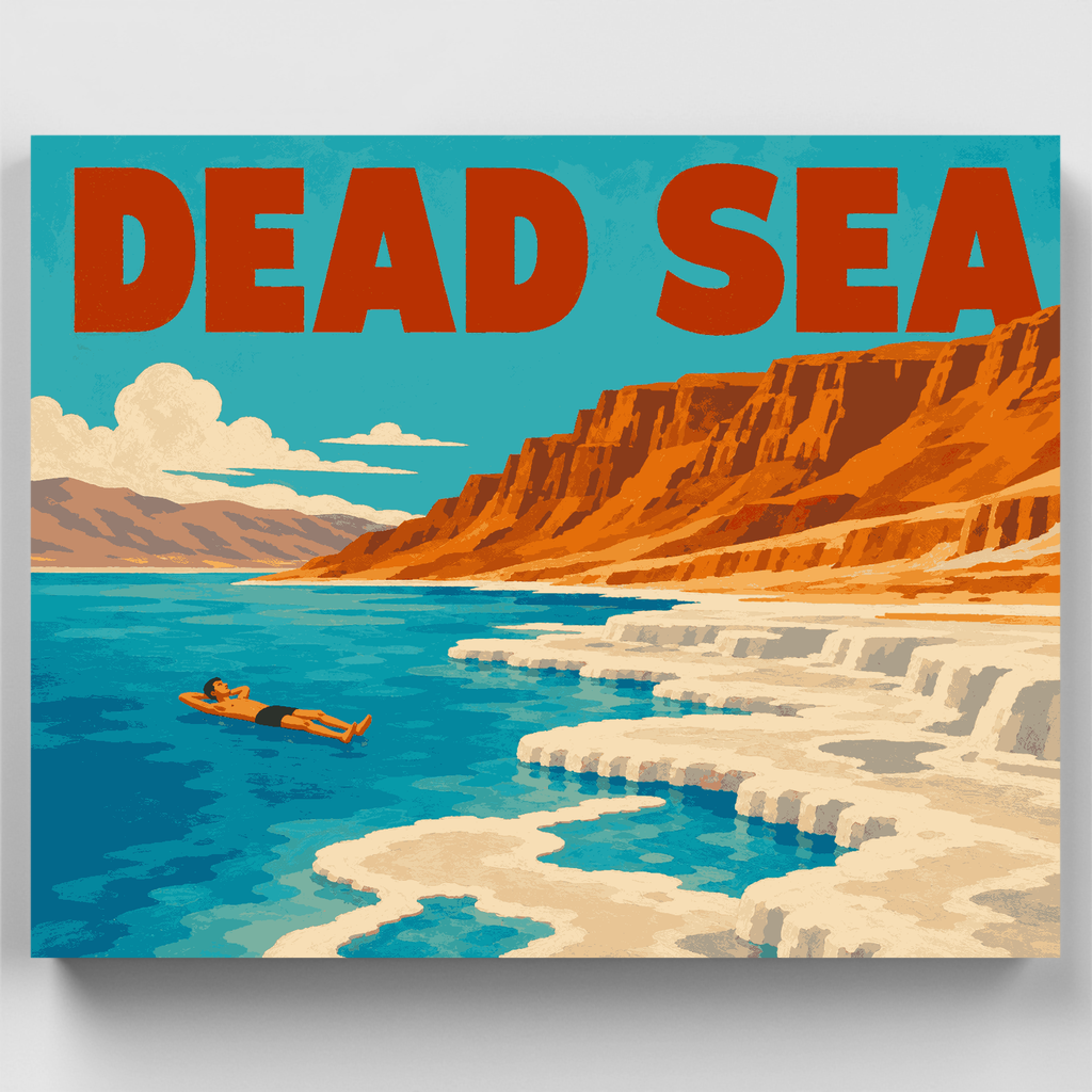 Flotando en el Mar Muerto - Kit de pintura por números — Estándar
