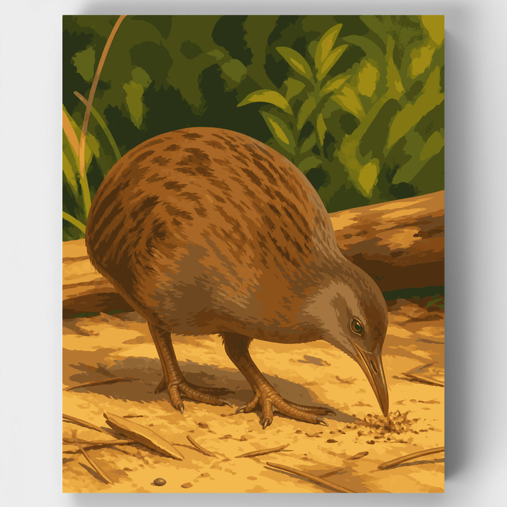 Kit de pintura por números - Weka buscando alimento — Estándar