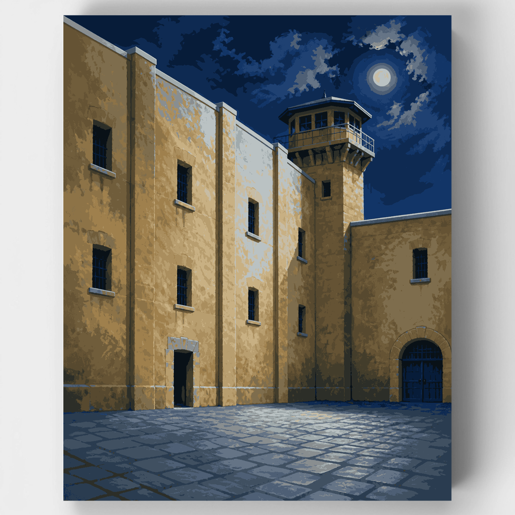 Kit de pintura por números - Luz de luna en la prisión de Fremantle — Estándar