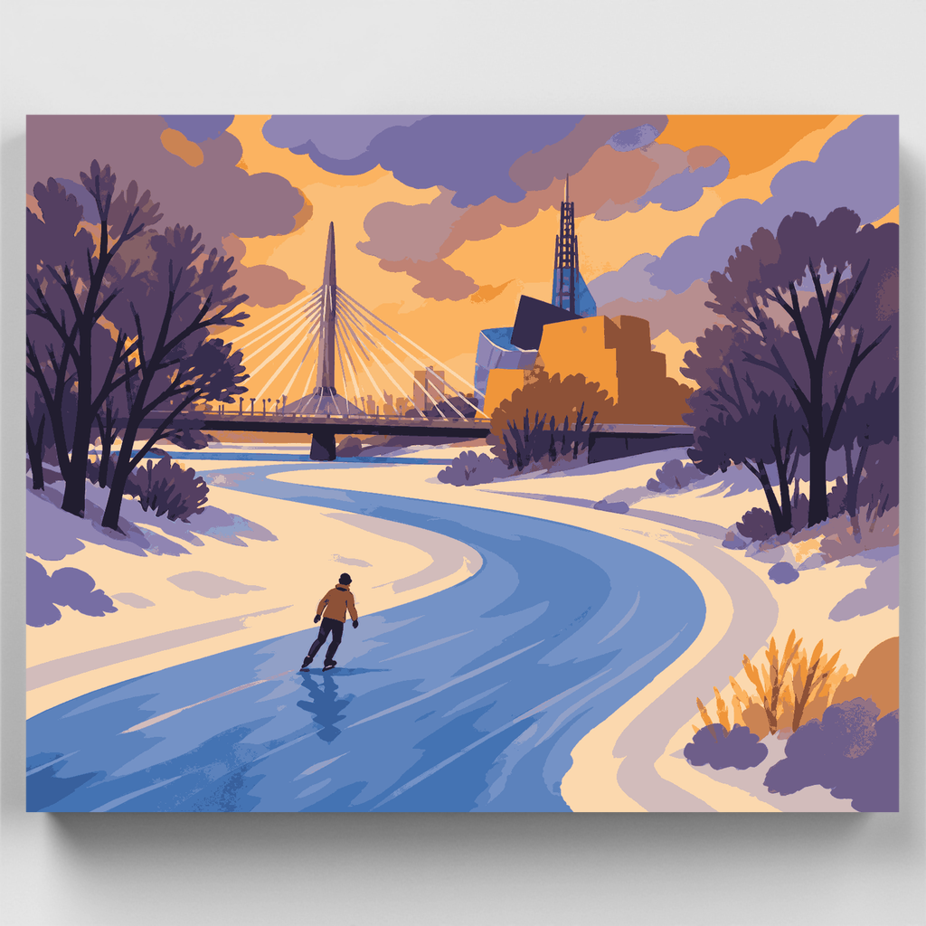 Frozen Assiniboine Trail - Paint by Numbers Kit