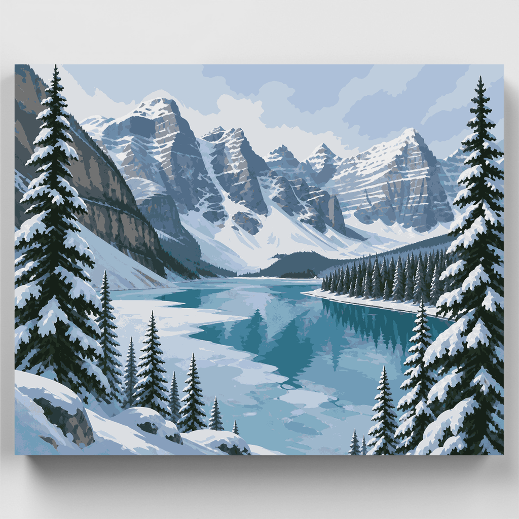 Kit de pintura por números: Diez picos congelados — Estándar