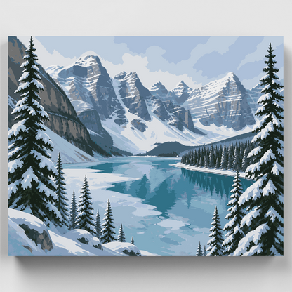 Frozen Ten Peaks - Paint by Numbers Kit