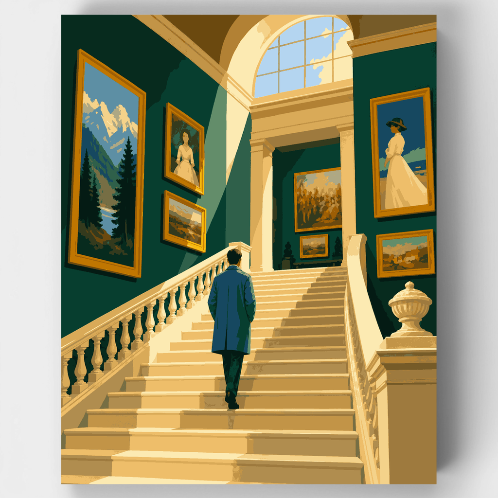 Ascenso por la escalera de la galería - Kit de pintura por números — Estándar