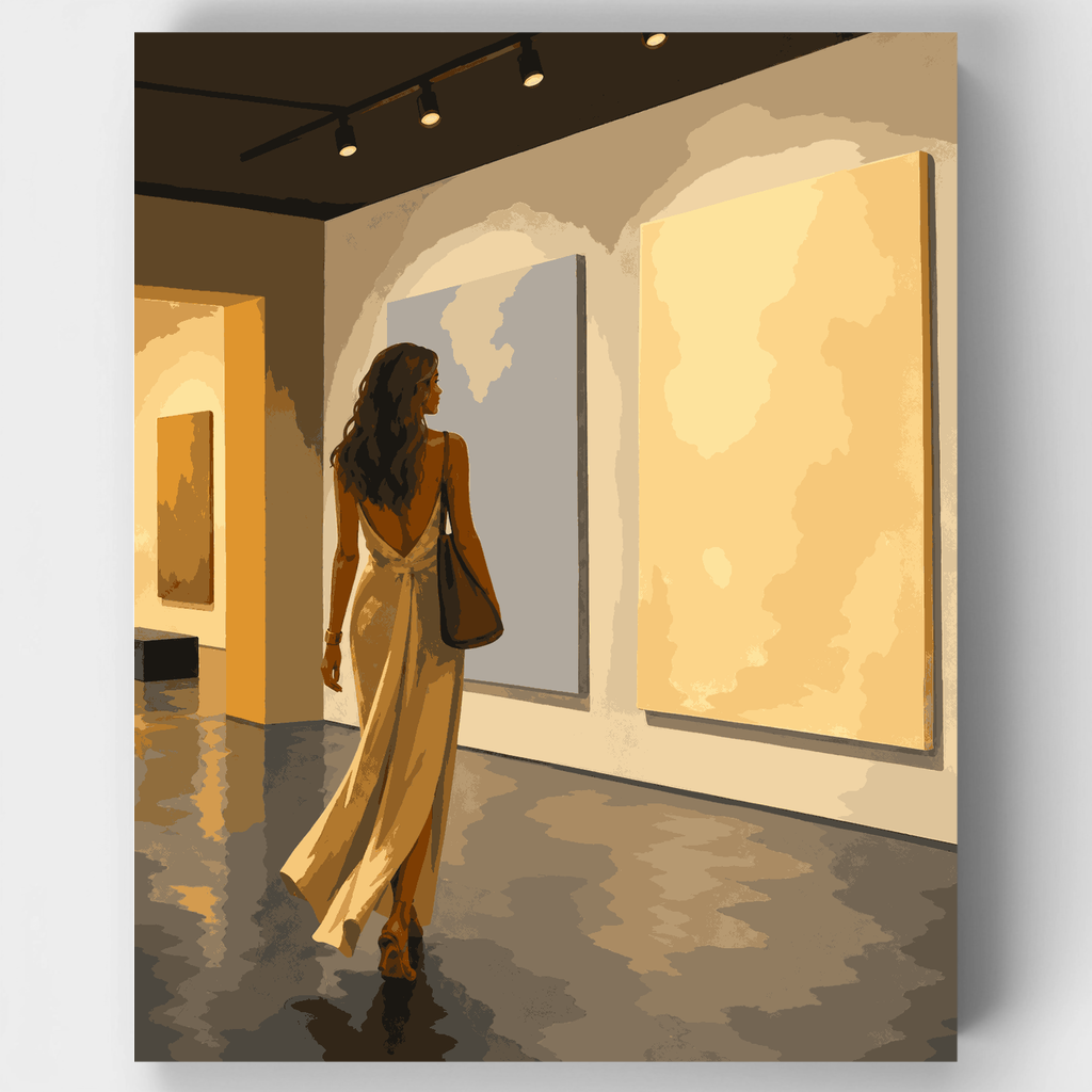 Gallery Walk in Gold - Paint by Numbers Kit
