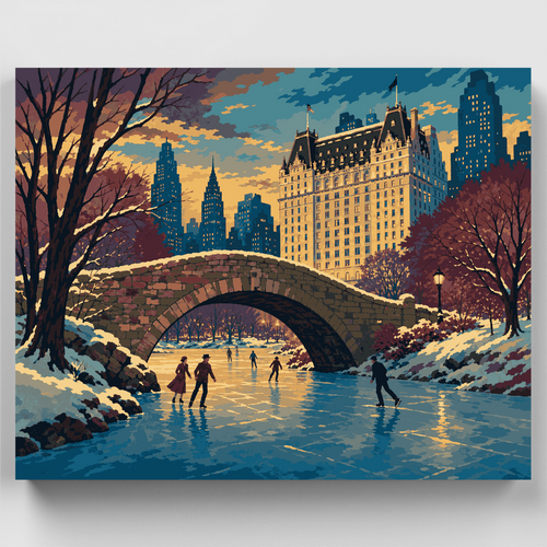 Gapstow Bridge Twilight - Paint by Numbers Kit