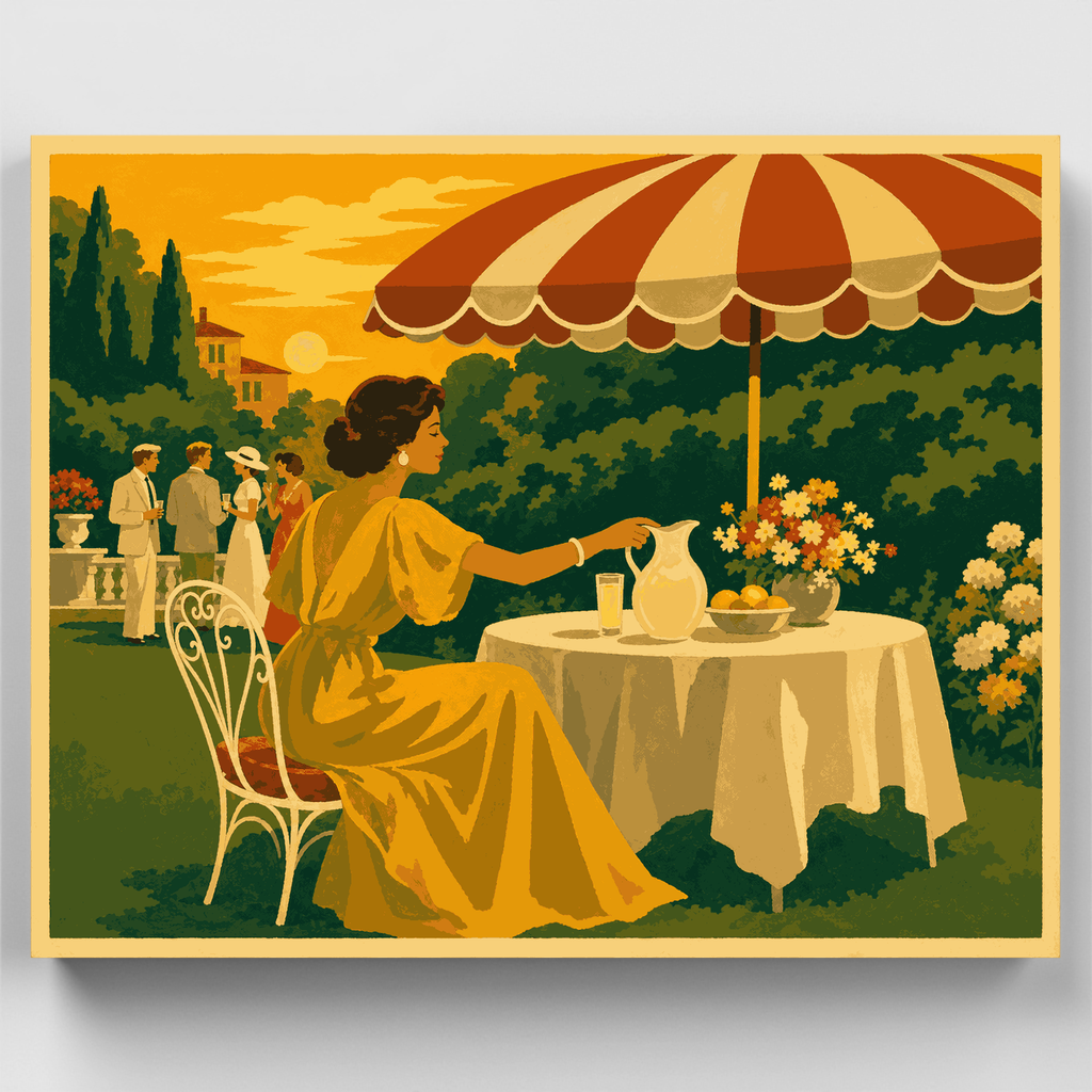 Tarde de fiesta en el jardín - Kit de pintura por números — Estándar