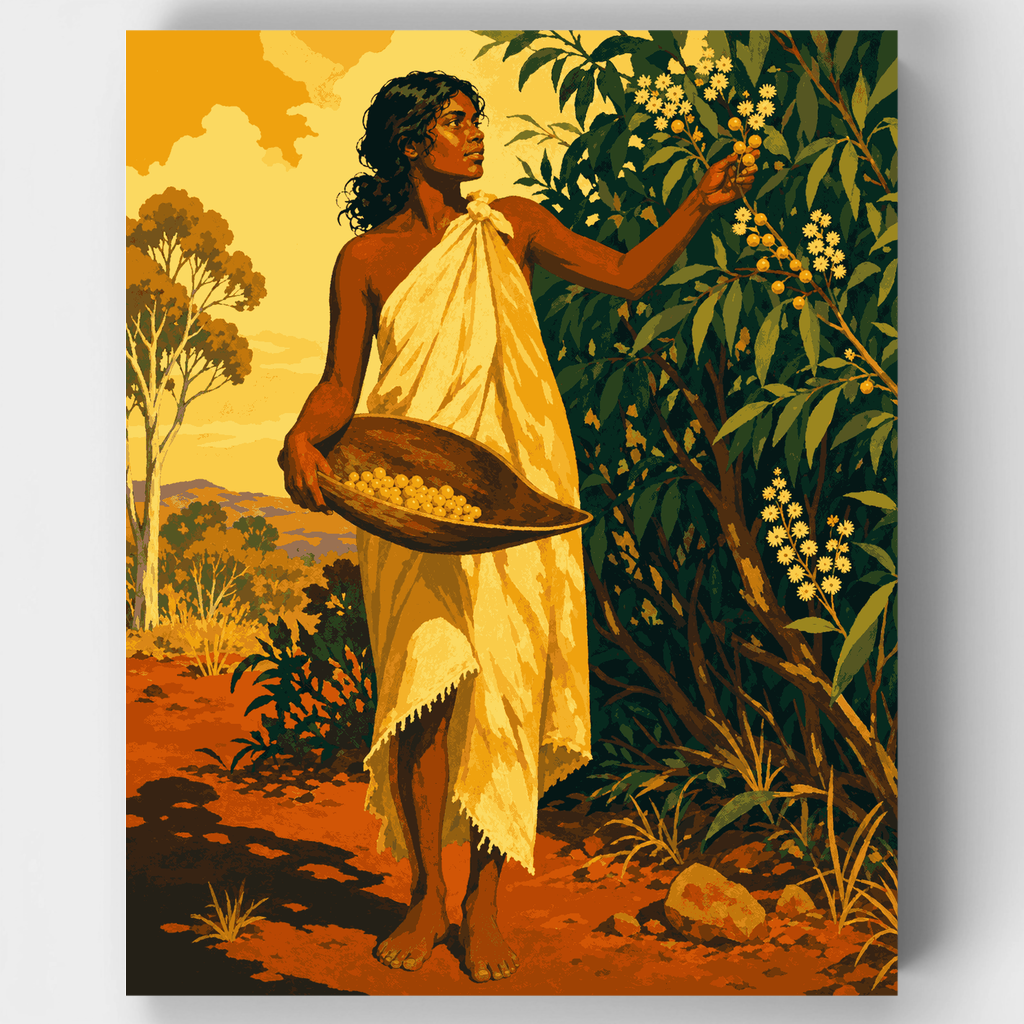 Recolección de flores de acacia - Kit de pintura por números — Estándar