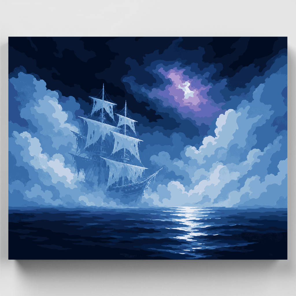 Noche de barco fantasma - Kit de pintura por números — Estándar