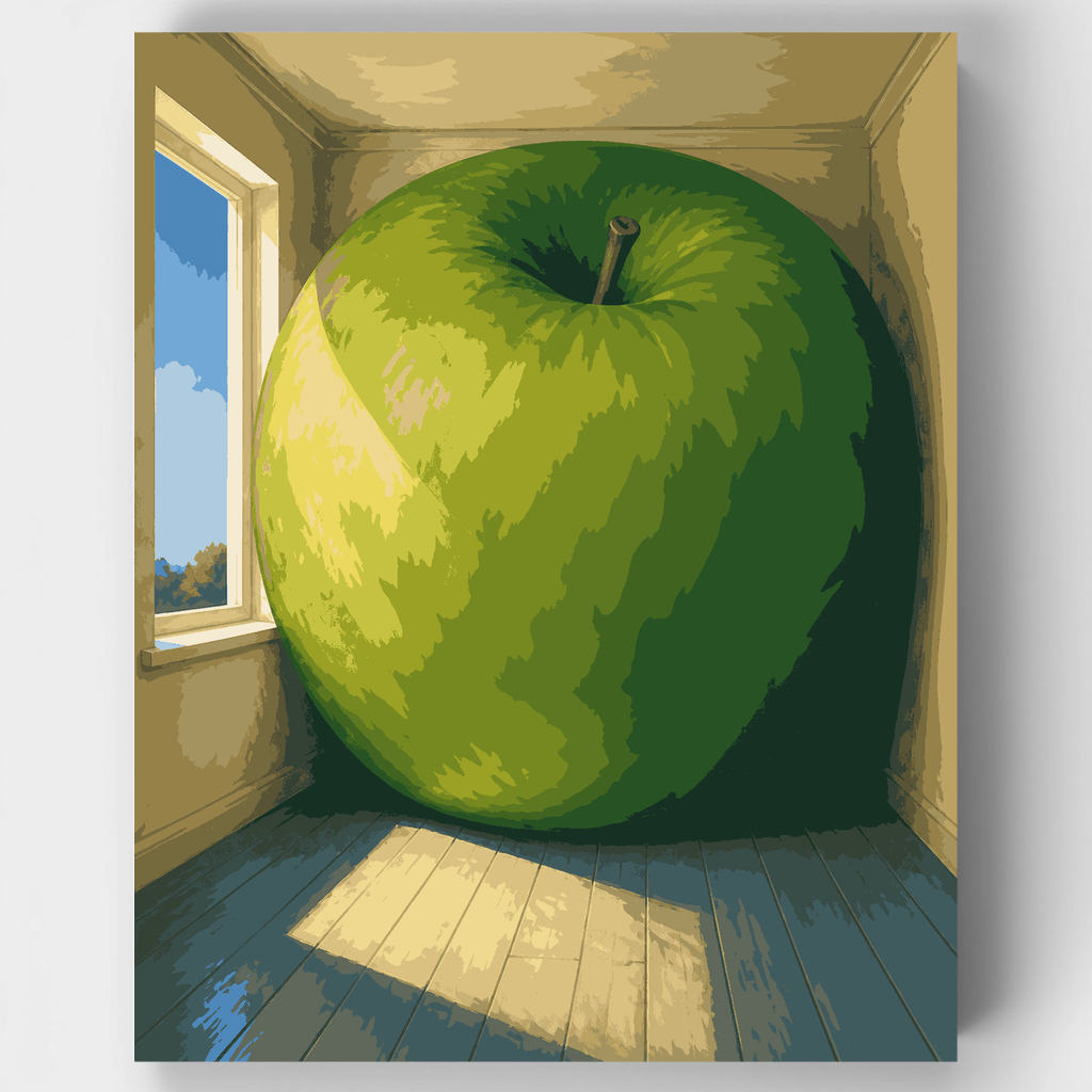 Manzana verde gigante - Kit de pintura por números — Estándar