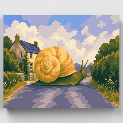 Giant Road Snail - Paint by Numbers Kit