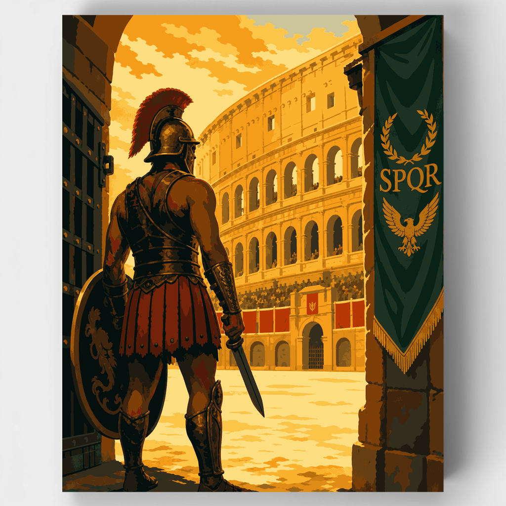 Gladiador en el Coliseo - Kit de pintura por números — Estándar