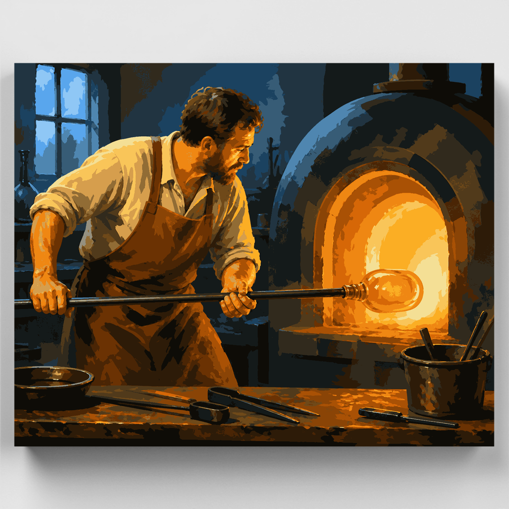 Glassblower's Amber Flame - Paint by Numbers Kit