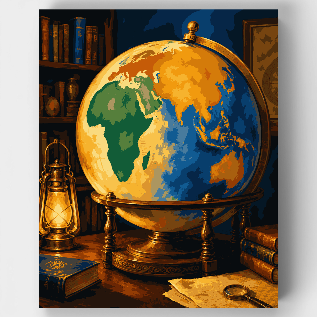 Globo a la luz de un farol - Kit de pintura por números — Estándar
