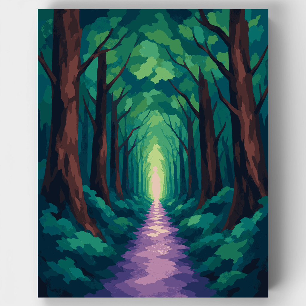 Glowing Forest Tunnel - Paint by Numbers Kit