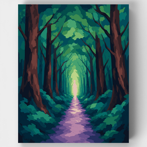 Glowing Forest Tunnel - Paint by Numbers Kit