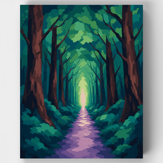 Glowing Forest Tunnel - Paint by Numbers Kit