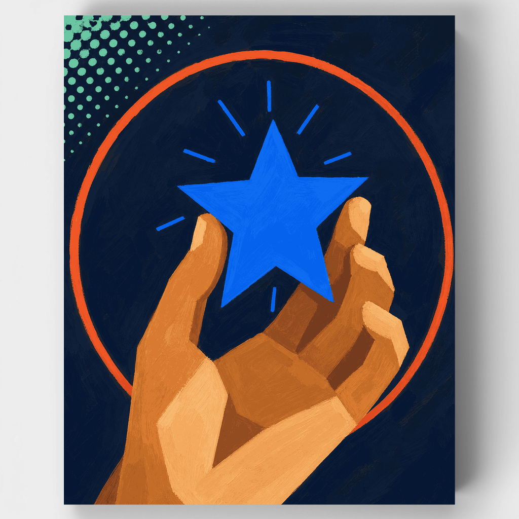 Kit de pintura por números - Mano de estrella brillante — Estándar