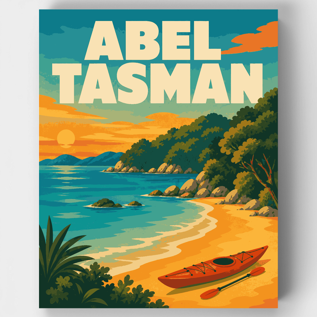 Kayak en Golden Bay - Kit de pintura por números — Estándar