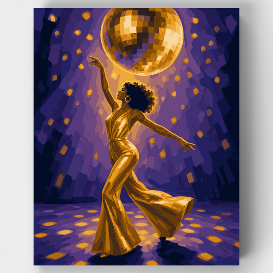 Golden Disco Dancer - Paint by Numbers Kit