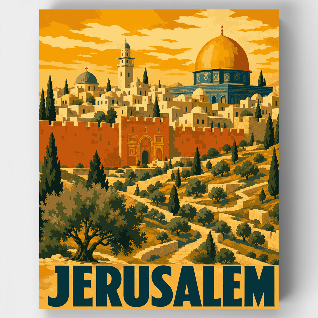 Golden Dome of Jerusalem - Paint by Numbers Kit