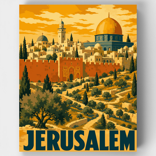 Golden Dome of Jerusalem - Paint by Numbers Kit