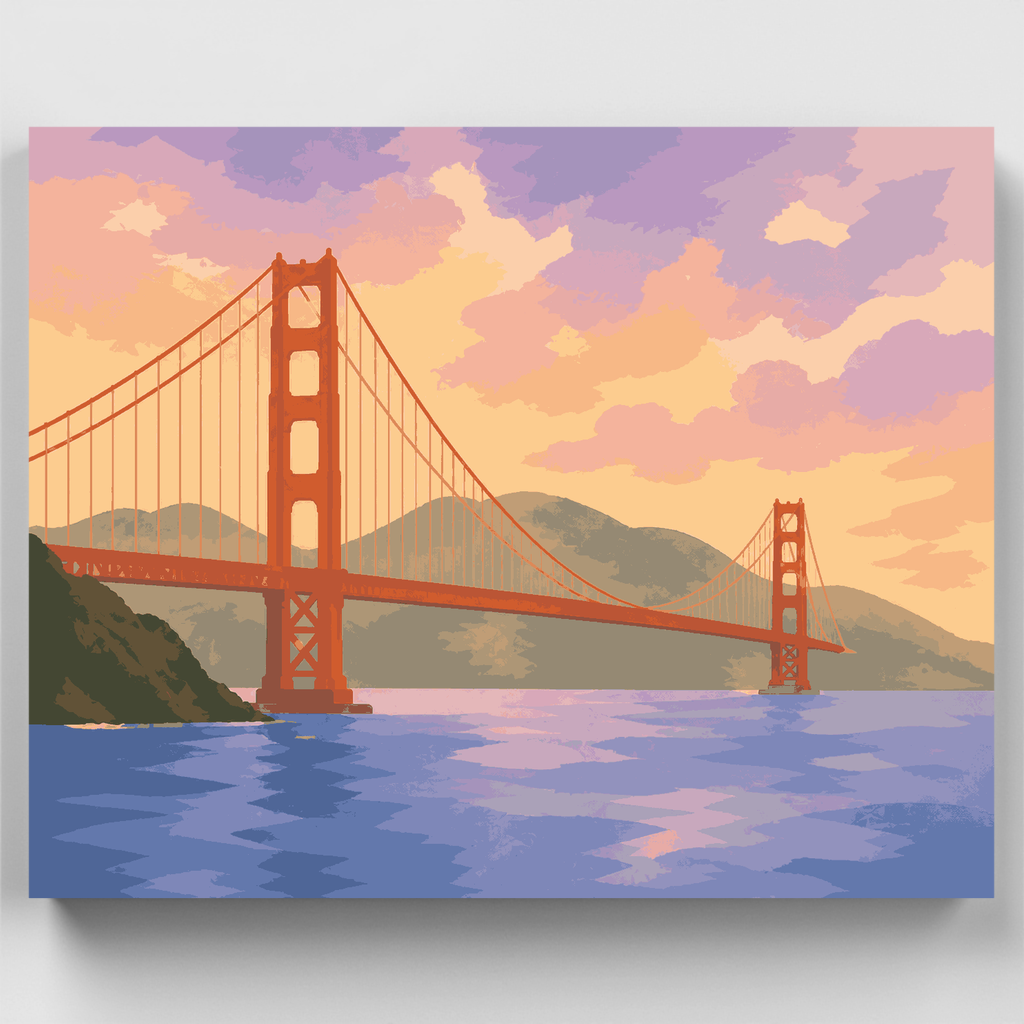 Golden Gate Dawn - Paint by Numbers Kit