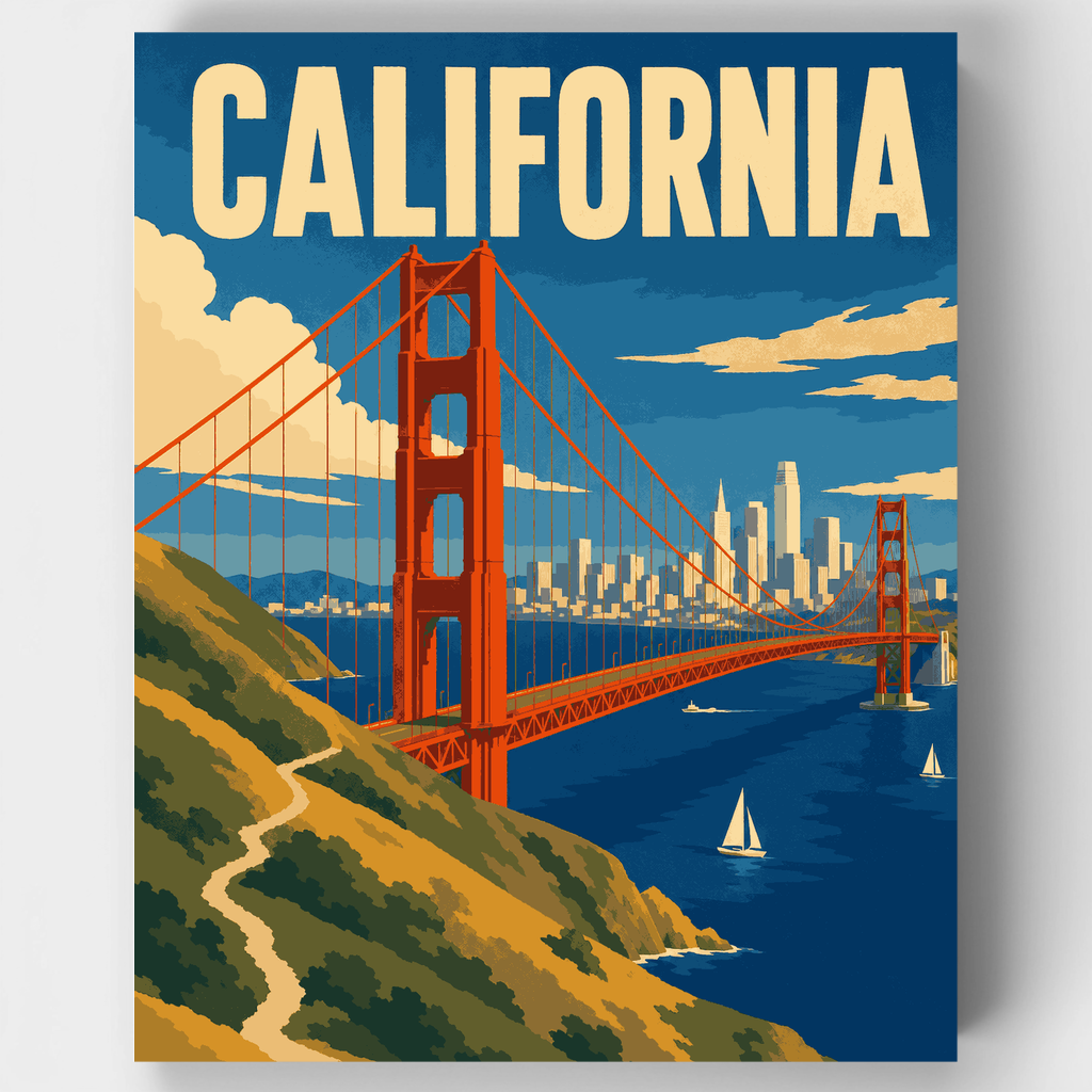 Vista del Golden Gate - Kit de pintura por números — Estándar