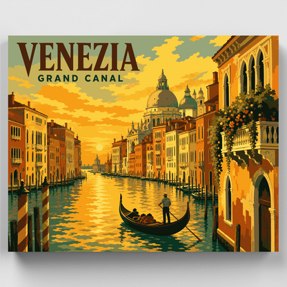 Golden Gondola Glow - Paint by Numbers Kit