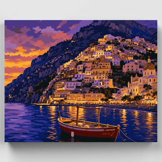 Golden Harbor Lights - Paint by Numbers Kit