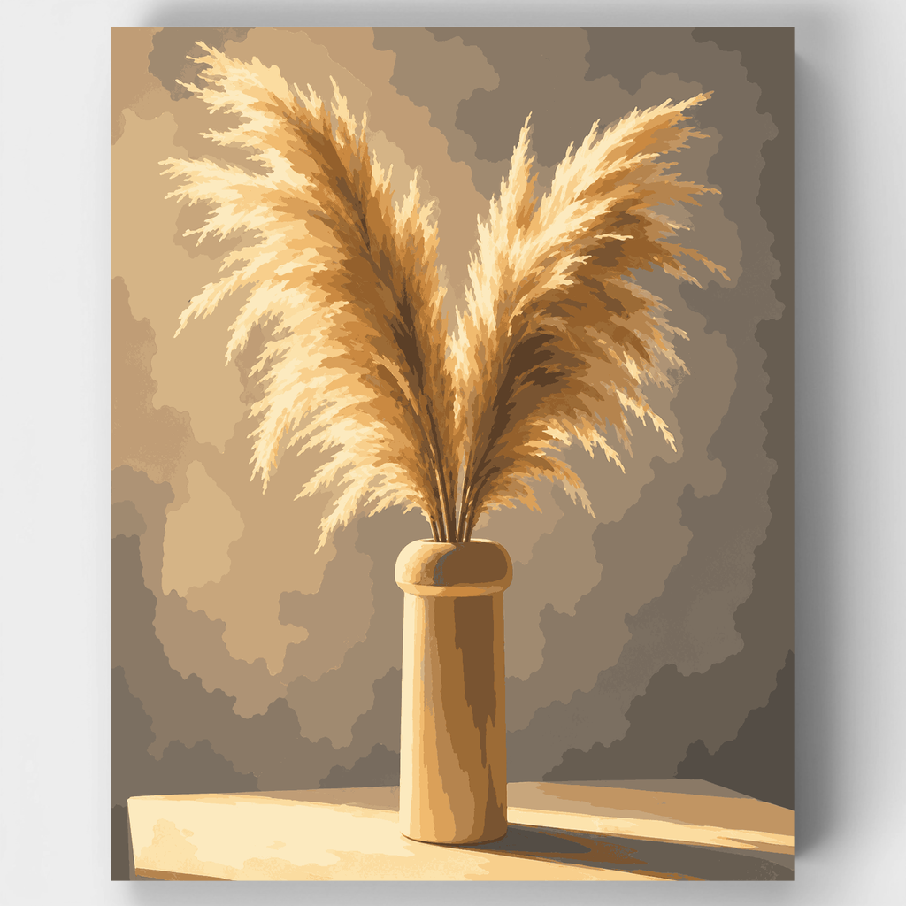 Hierba de la Pampa Dorada - Kit de Pintura por Números — Estándar