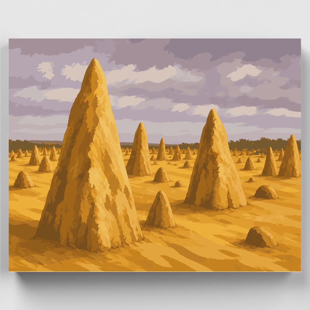 Kit de pintura por números - Desierto de los Picos Dorados — Estándar